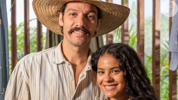 Na última semana da novela 'Pantanal', Muda (Bella Campos) encontra maneira diferente para revelar gravidez a Tibério (Guito)