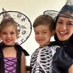 Thais Fersoza e Michel Teló entram no clima e se fantasiam para festa de Halloween na escola dos filhos