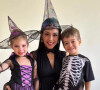Thais Fersoza mostrou os filhos fantasiados para Halloween na escola