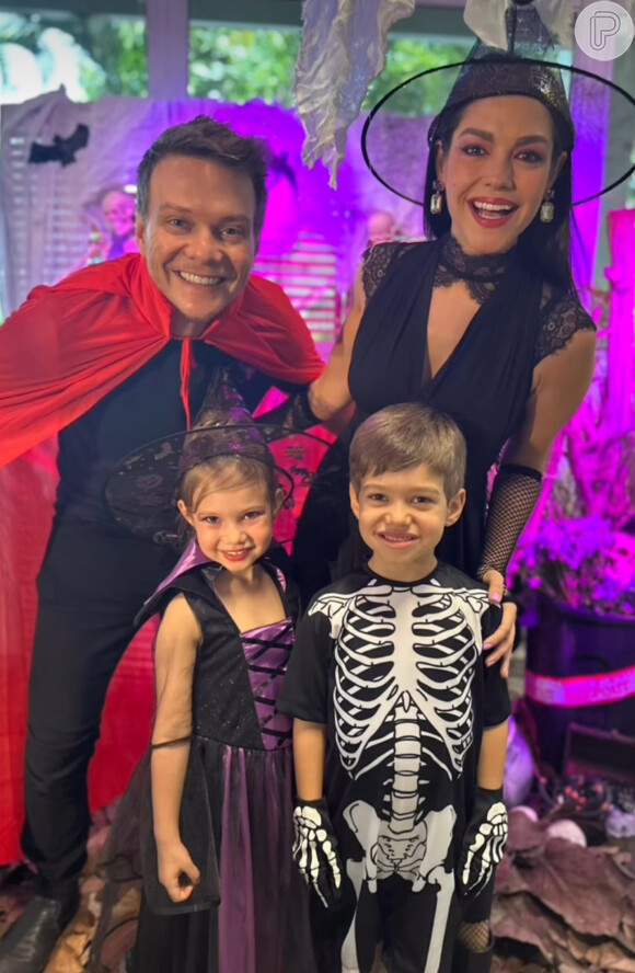 Thais Fersoza mostrou a família fantasiada para Halloween