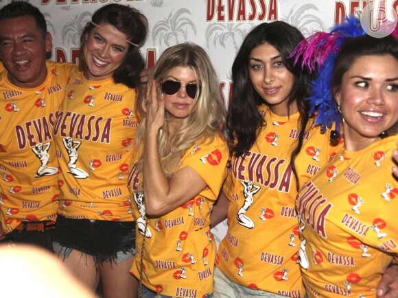 Fergie veio conferir o Carnaval carioca em fevereiro de 2012