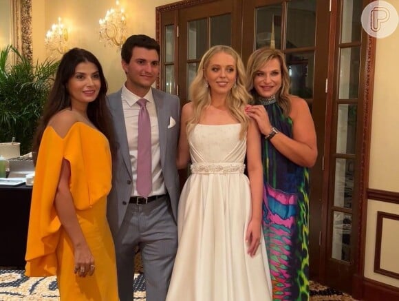 A escolha do vestido de noiva de Tiffany Trump, filha de Donald Trump, trazia referências à nacionalidade do noivo, o empresário libanês Michael Boulos