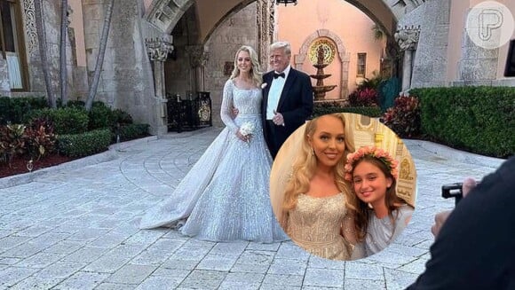 O vestido de noiva usado por Tiffany Trump em casamento foi criado com exclusividade por Elie Saab