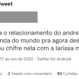 Internautas acusaram André Luiz Frambach de trair Rayssa Bratillieri com Larissa Manoela