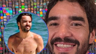 Que calor! Caio Blat impressiona internautas com 'volumão' na sunga em dia de praia: 'Será que tá indo viajar?'. Fotos!