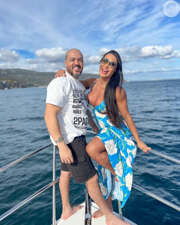 Belo já foi liberado do hospital e aparece nas redes sociais ao lado da esposa, Gracyanne Barbosa