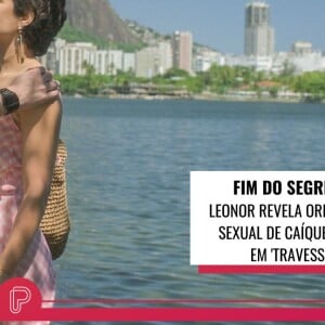 Leonor (Vanessa Giácomo) entrega segredo sexual de Caíque (Thiago Fragoso) para Oto (Romulo Estrela) na novela 'Travessia'