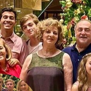 Natal de Luciano Huk e Angélica tem Eva em momento carinhoso com o avô e filhos, Joaquim e Benício, maiores que os pais