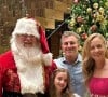 Filha de Luciano Huk e Angélica, Eva deu um abraço no Papai Noel durante festa de Natal