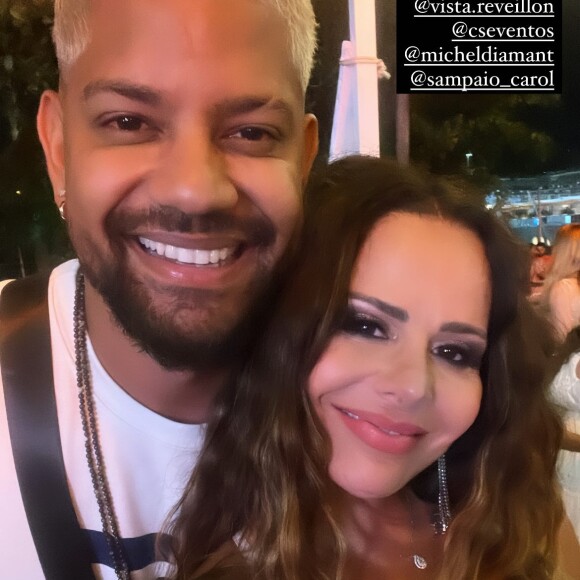 Viviane Araújo mostrou selfie com o marido, Guilherme Militão, em festa: 'Amor meu'