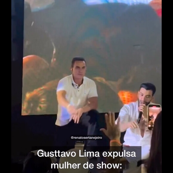 Gusttavo Lima mandou retirar fã que lhe jogou água três vezes em show de réveillon