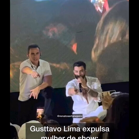 Gusttavo Lima foi atingido com garrafa de água na terceira vez que fã lhe atirou objeto