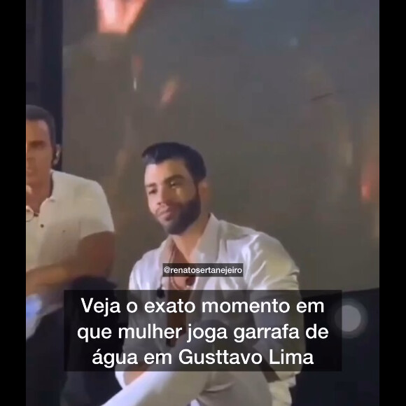 Gusttavo Lima havia parado de cantar e conversava com fãs quando foi atingido