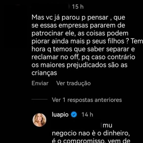 Luana Piovani justificou a atitude contra Pedro Scooby