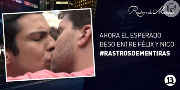 O Canal 13 anunciou o beijo gay de 'Amor à Vida', lá chamada de 'Rastros de Mentiras', no Twitter