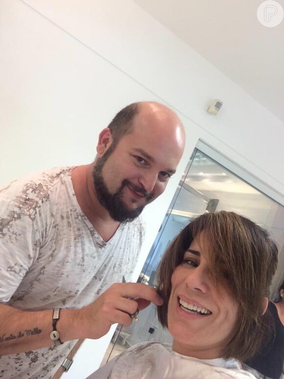 Gloria Pires recota corte de cabelo para personagem da novela 'Babilônia', em 7 de janeiro de 2015