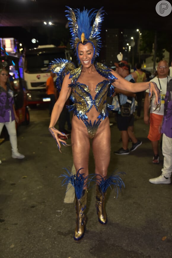 Carnaval 2023: Adriane Galisteu referenciou a famosa águia da Portela em fantasia