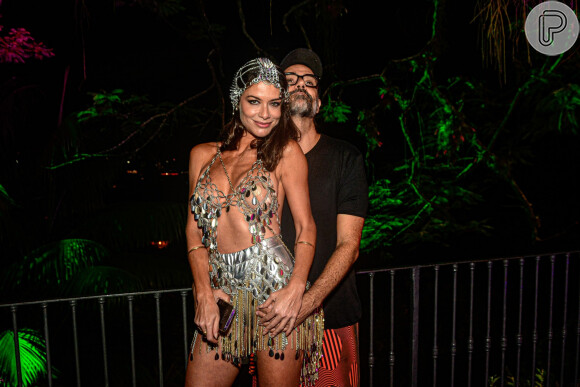 Alinne Moraes compareceu ao Baile da Arara acompanhada do marido, o diretor Mauro Lima
