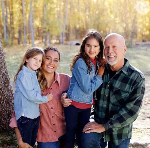 Com a atual mulher, Bruce Willis é pai de duas meninas, de 8 e 10 anos de idade