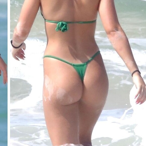 Jade Picon fotos: o biquíni fio-dental é o modelo preferido da influencer, que aproveita as aulas de futevolei na praia para manter o bronzeado