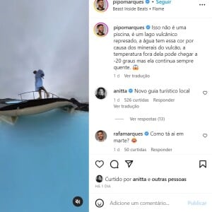 Comentário de Anitta na foto de Pipo Marques aumentou rumores de um affair entre os dois