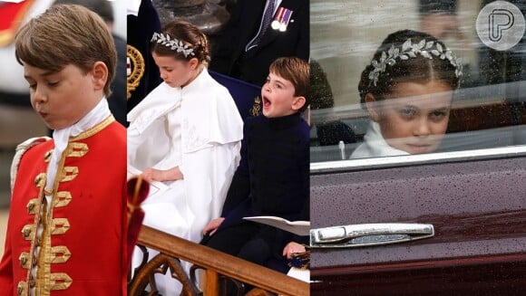 Filhos de Kate Middleton e do príncipe William, George, Charlotte e Louis roubaram a cena na coroação de Rei Charles III