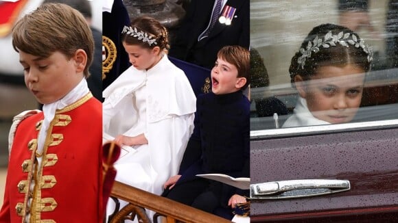 Filhos de Kate e William chamam atenção por caras e bocas na coroação do avô, Charles III, e essas fotos vão te divertir