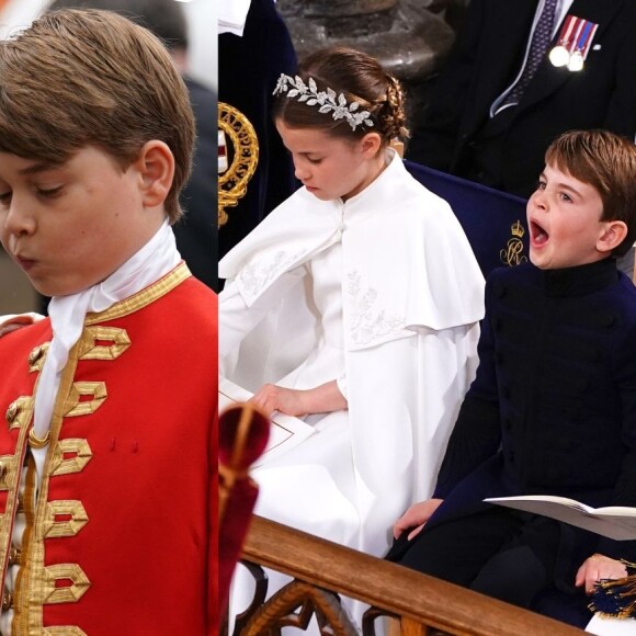 Filhos de Kate Middleton e do príncipe William, George, Charlotte e Louis roubaram a cena na coroação de Rei Charles III