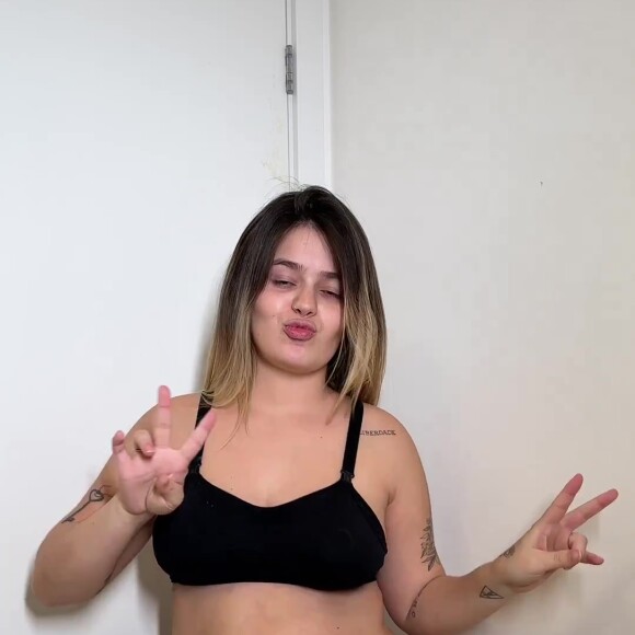 Corpo de Viih Tube após gravidez: 'Confesso que achei que meu corpo ia sofrer mais, já que eu engordei 22 kg na gravidez', disse ela