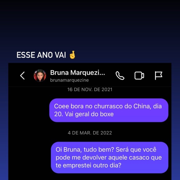 Bruna Marquezine recebe uma mensagem por ano de Victor Cugula, o Lucas da novela 'Mulheres Apaixonadas'
