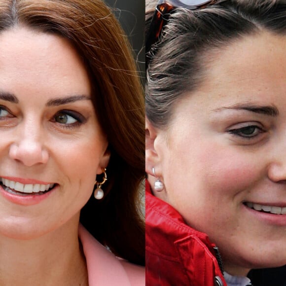 Antes e depois de Kate Middleton surpreende por mudança nas sobrancelhas