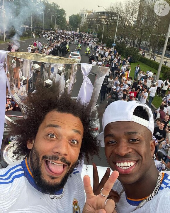 No Real Madrid, Vini foi companheiro do jogador Marcelo.