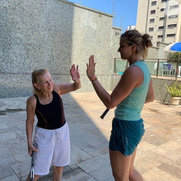 Além da mãe, a avó de Bia também foi tenista.