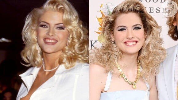 Comparativo entre Anna Nicole Smith e sua filha Dannielynn Birkhead.