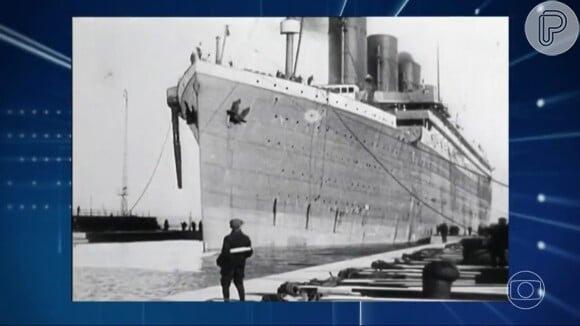 Globo divulga imagem de uma foto do Titanic antes de afundar há mais de 100 anos.