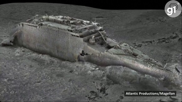 O G1 publicou uma mostra do que seria o Titanic afundado em 3D
