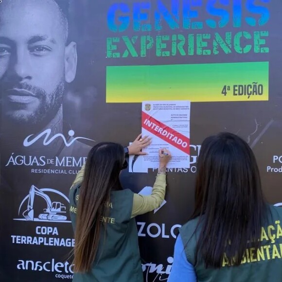 Lago feito artificialmente na mansão de Neymar foi interditado após denúncia de crime ambiental.