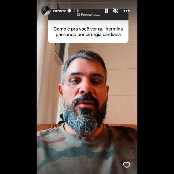 Juliano Cazarré respondeu como foi para ele conciliar um pouco dos trabalhos na época de 'Pantanal' com o estado de saúde da sua filha mais nova.