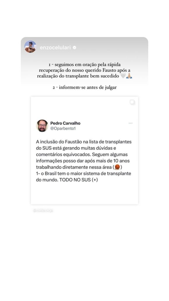 Filho de Faustão, João Guilherme SIlva compartilhou um desabafo em sua rede social