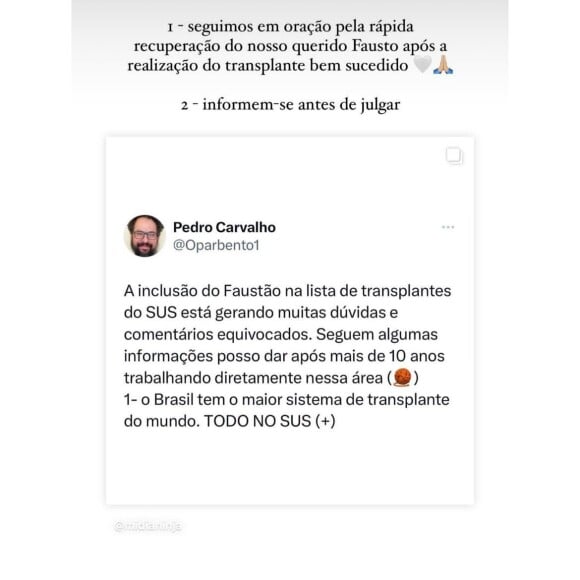 Filho de Faustão, João Guilherme SIlva compartilhou um desabafo em sua rede social