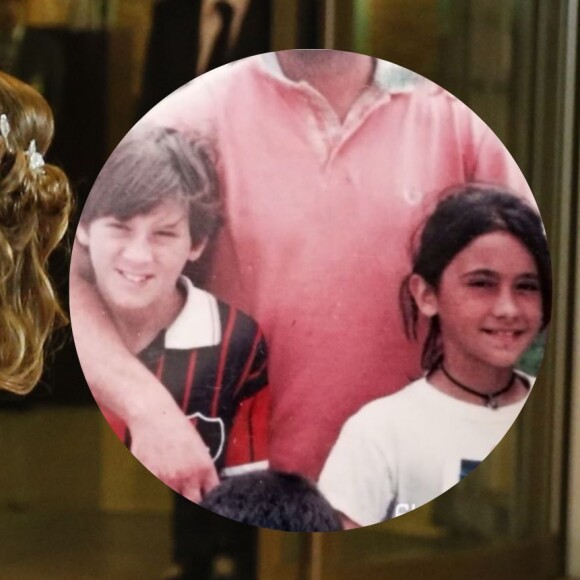 Antonela Roccuzzo e Messi se conheceram na infância e ela compartilhou um registro desse fato para seus seguidores