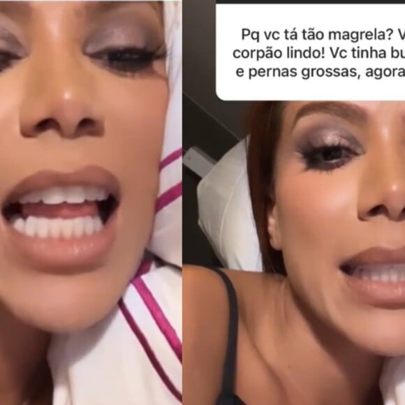 Anitta fala sobre seu emagrecimento após ser questionada por fã no Instagram