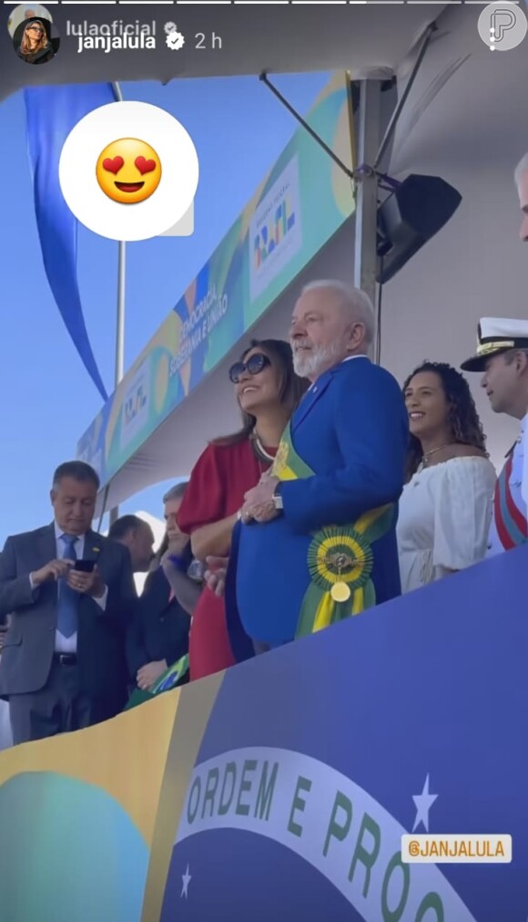 O look vermelho de Janja Lula se destacou na cerimônia de 7 de setembro