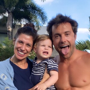 Kayky Brito em foto com a mulher, Tamara Dalcanale, e o filho, Kael
