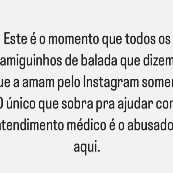 Ex-marido de Andressa Urach publicou um storie detonando os amigos da modelo
