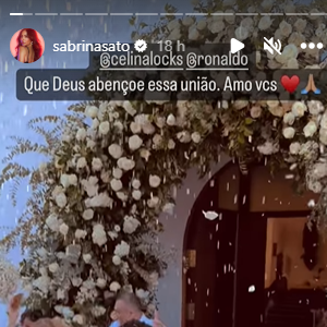 Sabrina Sato entregou como foi o look dos noivos no casamento que aconteceu em Ibiza