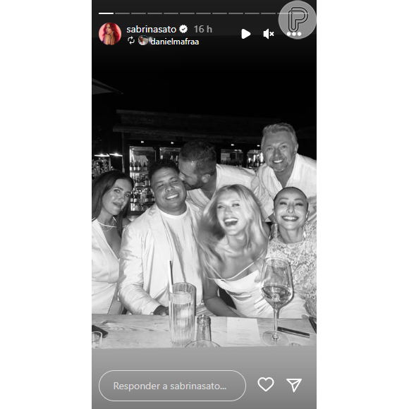 Sabrina Sato mostrou para os seus seguidores um pouco de como foi a comemoração do casamento entre Celina Locks e Ronaldo