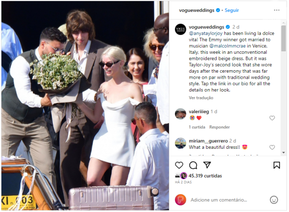 Casamento quase secreto? Com vestido de noiva curto, Anya Taylor-Joy é  flagrada por paparazzi ao se casar na Itália. Foto!: Fotos - Purepeople