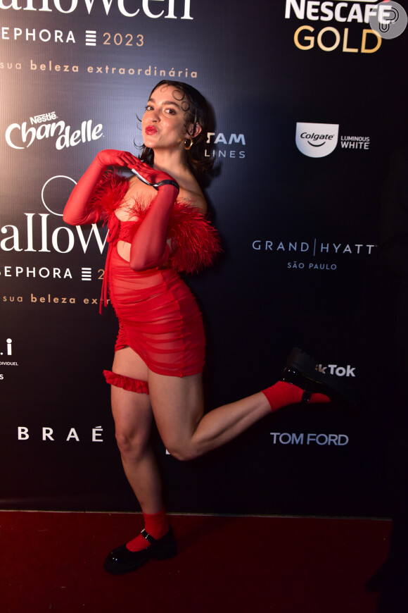 Valetina Bandeira deu vida a Betty Boop no baile de Dia das Bruxas em hotel de São Paulo em 11 de outubro de 2023