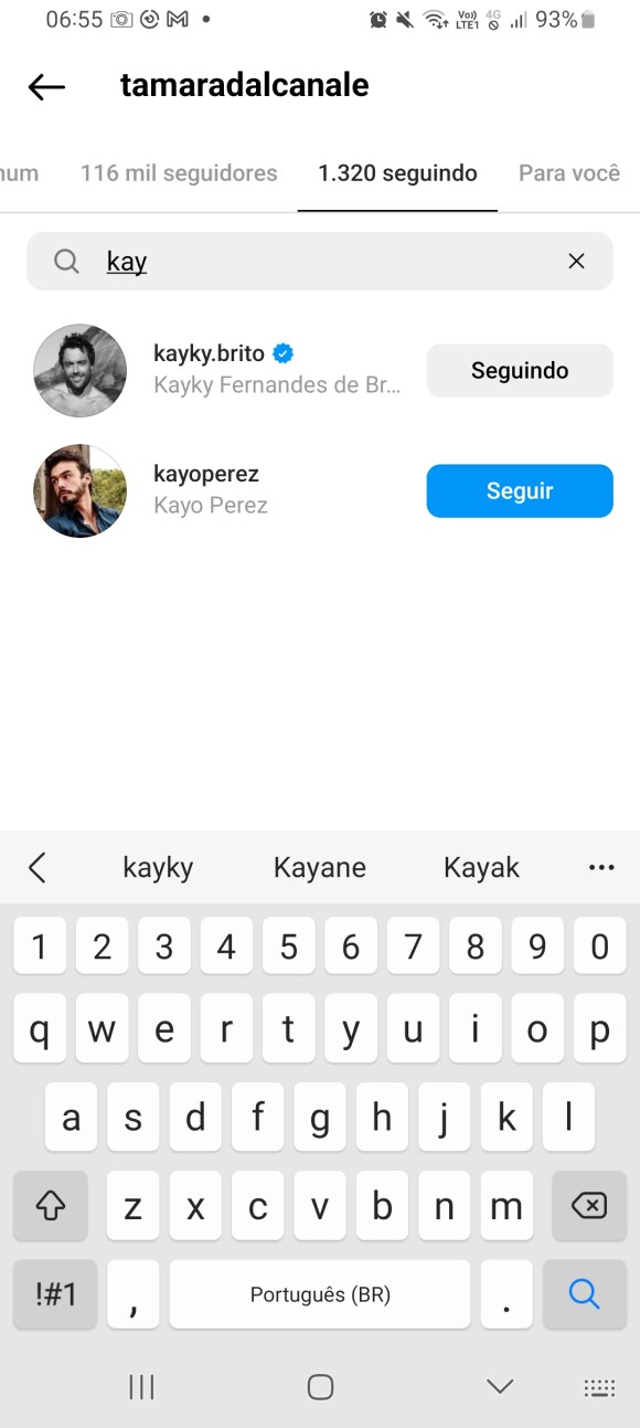 Mulher de Kayky Brito, Tamara Dalcanale mantém o marido no seu Instagram